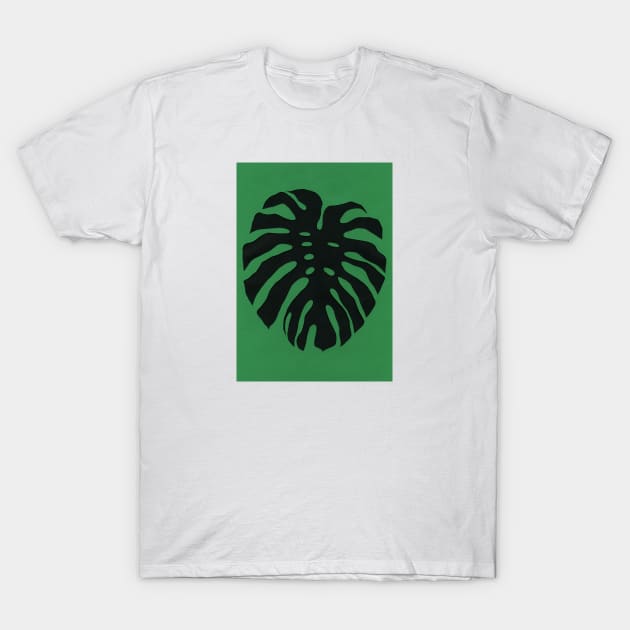 Black Monstera T-Shirt by Rosi Feist